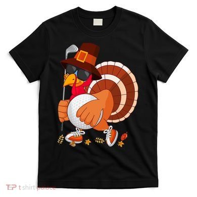 Turkey Playing Golf Thanksgiving Turkey Golf T-Shirt