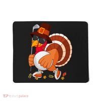 Turkey Playing Golf Thanksgiving Turkey Golf Mousepad thumb 0