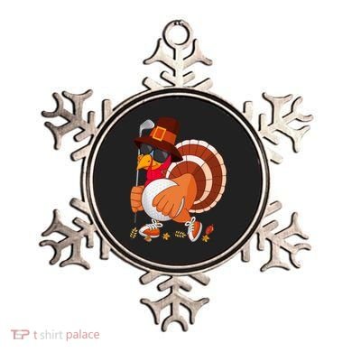 Turkey Playing Golf Thanksgiving Turkey Golf Ornament