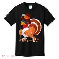 Turkey Playing Golf Thanksgiving Turkey Golf Kids T-Shirt thumb 0