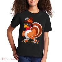 Turkey Playing Golf Thanksgiving Turkey Golf Kids T-Shirt thumb 2