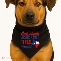 Texas Pride Home God Made Jesus Saved Texas Raised USA-Made Doggie Bandana thumb 1