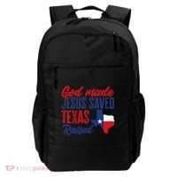 Texas Pride Home God Made Jesus Saved Texas Raised Backpack thumb 0