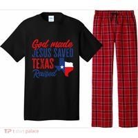 Texas Pride Home God Made Jesus Saved Texas Raised Pajama Set thumb 0