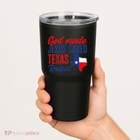 Texas Pride Home God Made Jesus Saved Texas Raised Tumbler thumb 2