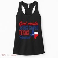Texas Pride Home God Made Jesus Saved Texas Raised Women's Tank Top thumb 0