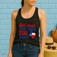 Texas Pride Home God Made Jesus Saved Texas Raised Women's Tank Top thumb 2