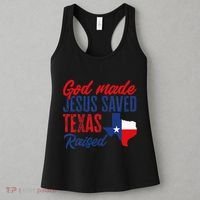 Texas Pride Home God Made Jesus Saved Texas Raised Women's Tank Top thumb 3