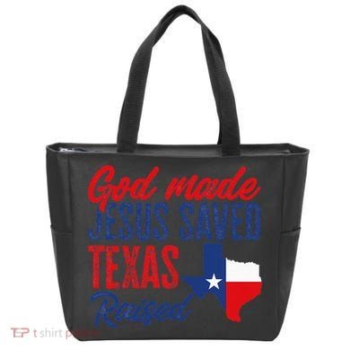 Texas Pride Home God Made Jesus Saved Texas Raised Tote Bag