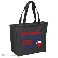 Texas Pride Home God Made Jesus Saved Texas Raised Tote Bag thumb 2