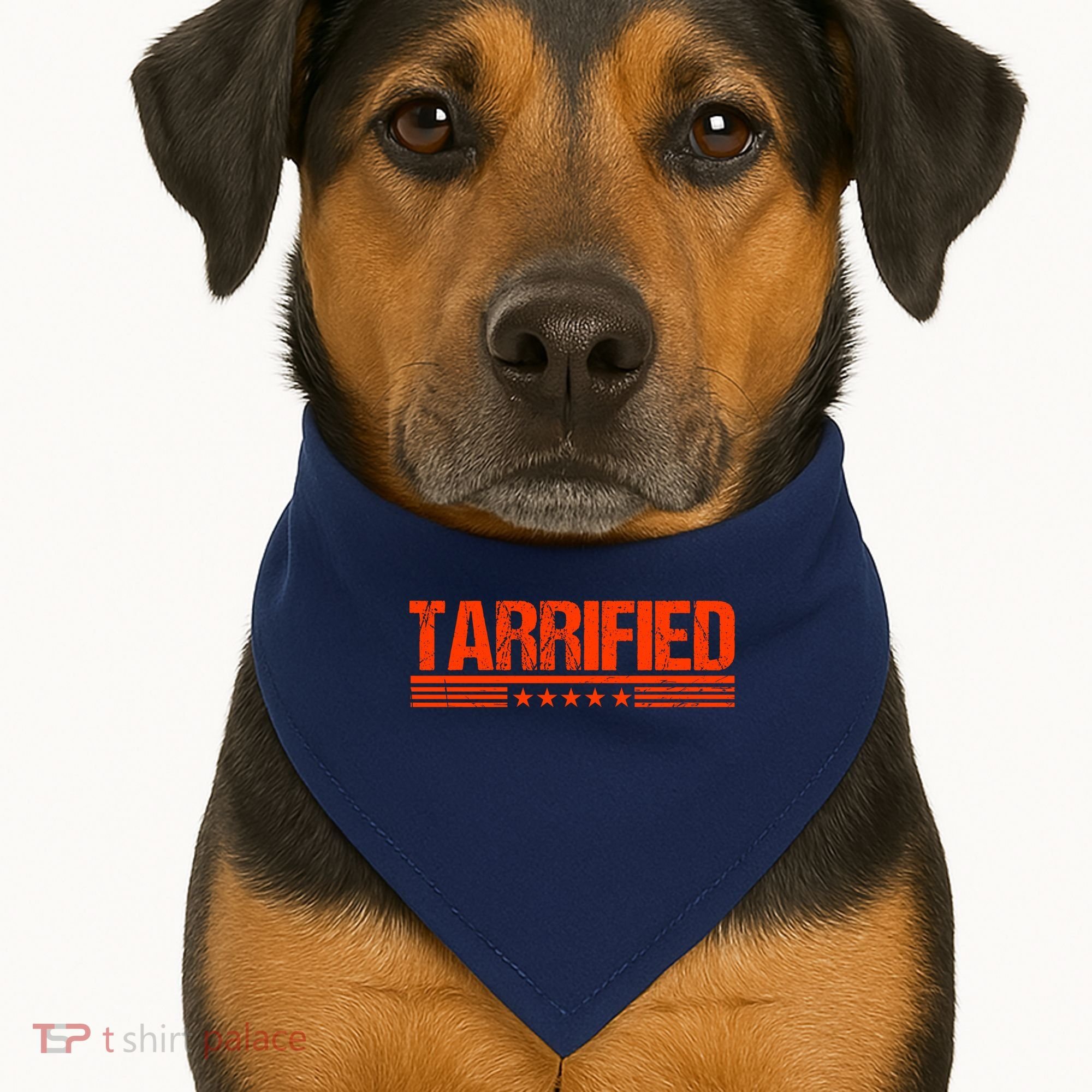Tarrified Political Humor USA-Made Doggie Bandana