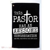 This Pastor Has An Awesome Congregation Jesus Golf Towel thumb 0