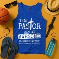 This Pastor Has An Awesome Congregation Jesus Tank Top thumb 4