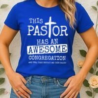 This Pastor Has An Awesome Congregation Jesus Women's T-Shirt thumb 2