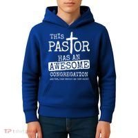 This Pastor Has An Awesome Congregation Jesus Kids Hoodie thumb 4