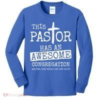 This Pastor Has An Awesome Congregation Jesus Kids Long Sleeve Shirt thumb 0