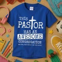 This Pastor Has An Awesome Congregation Jesus Kids T-Shirt thumb 3