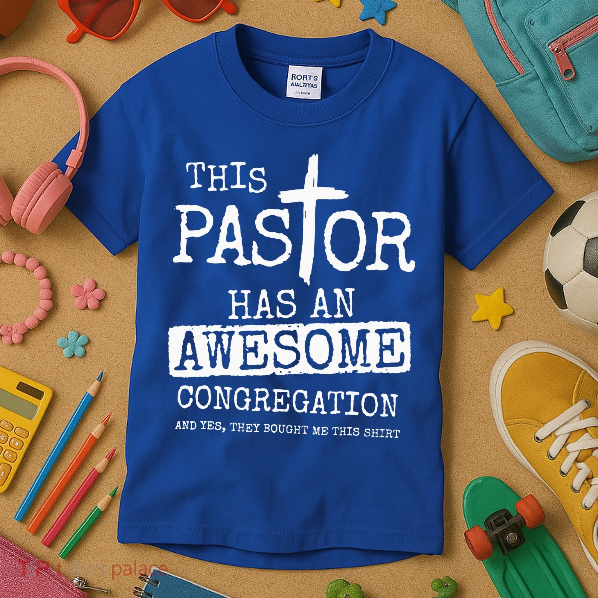 This Pastor Has An Awesome Congregation Jesus Kids T-Shirt