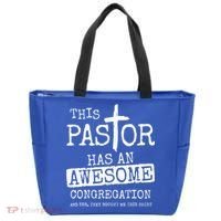 This Pastor Has An Awesome Congregation Jesus Tote Bag thumb 0