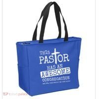 This Pastor Has An Awesome Congregation Jesus Tote Bag thumb 2