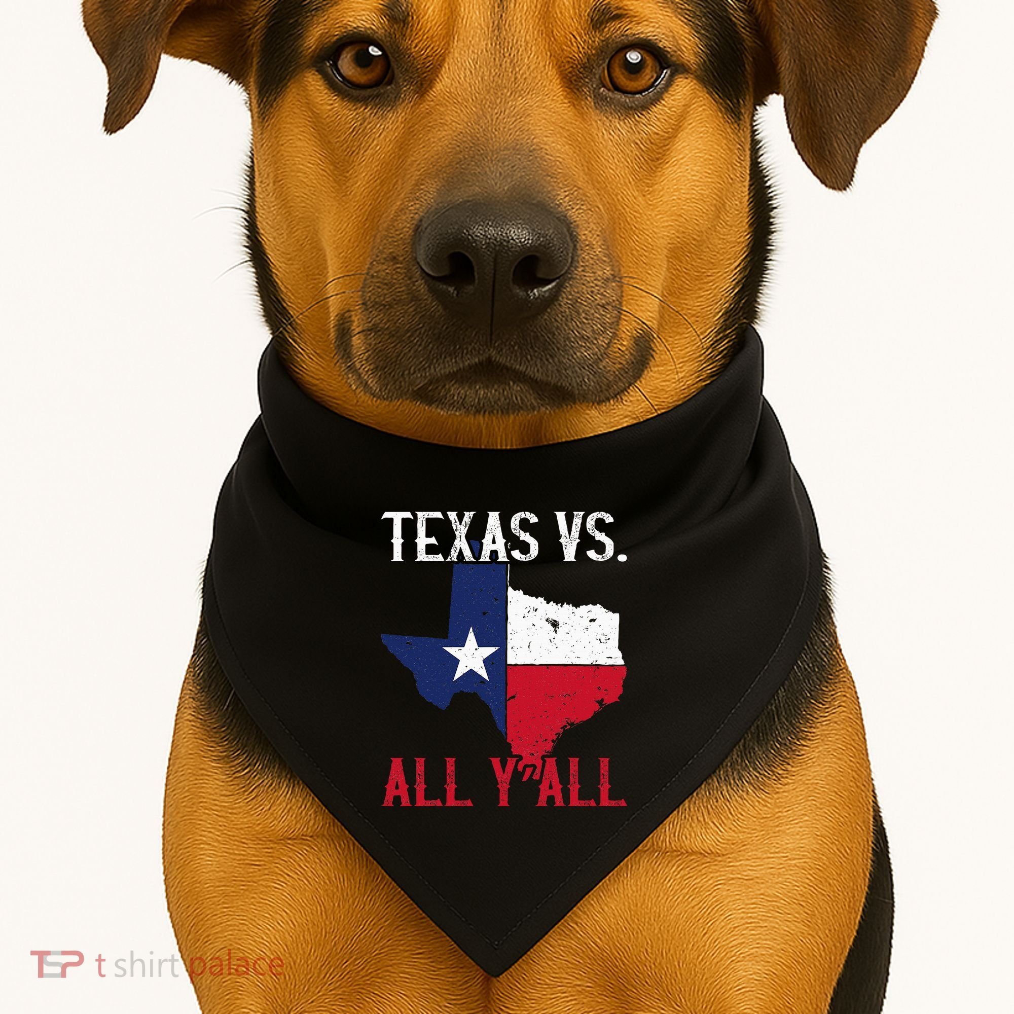 Texas Pride Home State Texas Vs. All YAll USA-Made Doggie Bandana