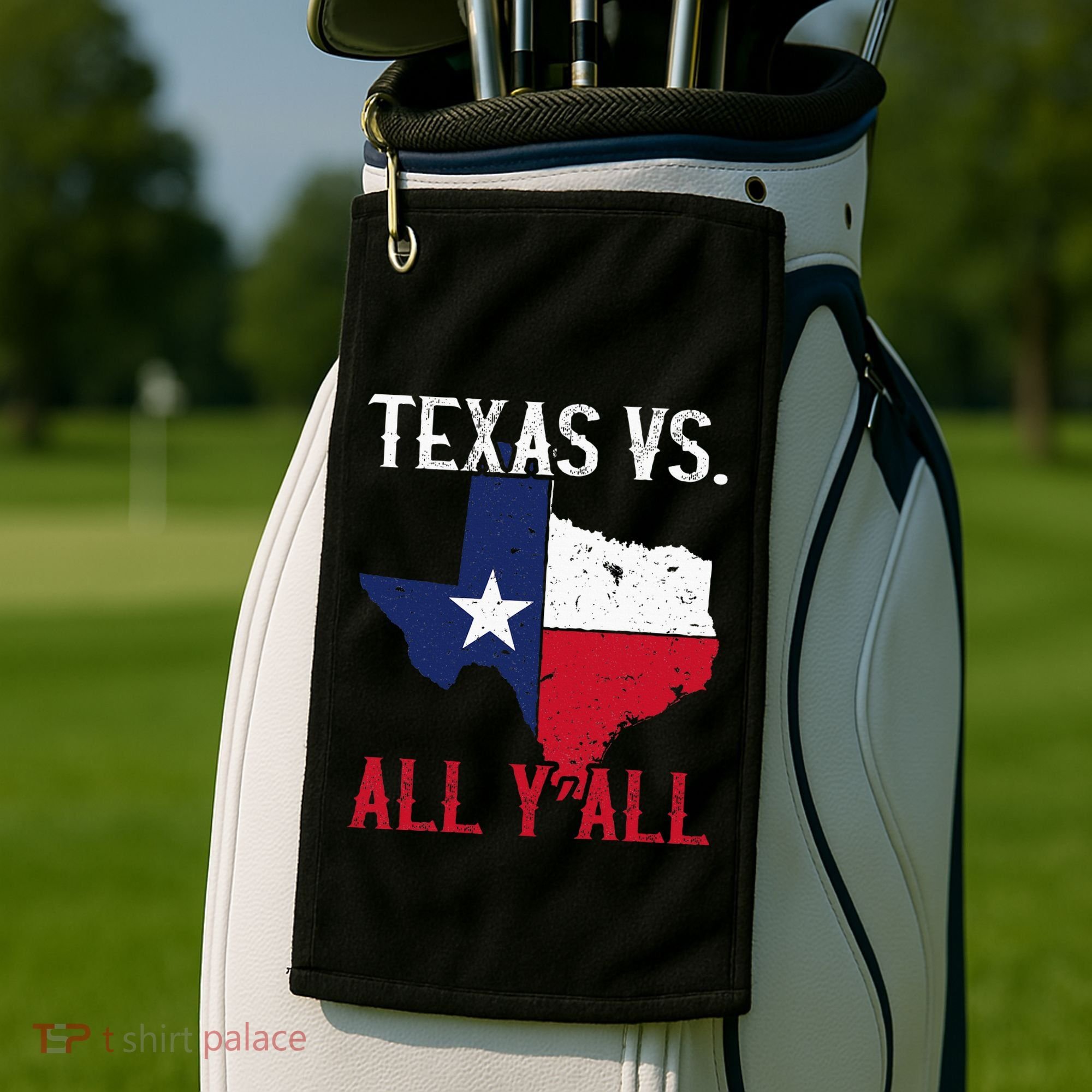 Texas Pride Home State Texas Vs. All YAll Golf Towel