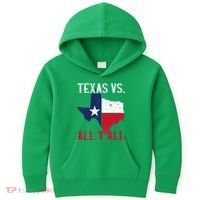 Texas Pride Home State Texas Vs. All YAll Kids Hoodie thumb 0