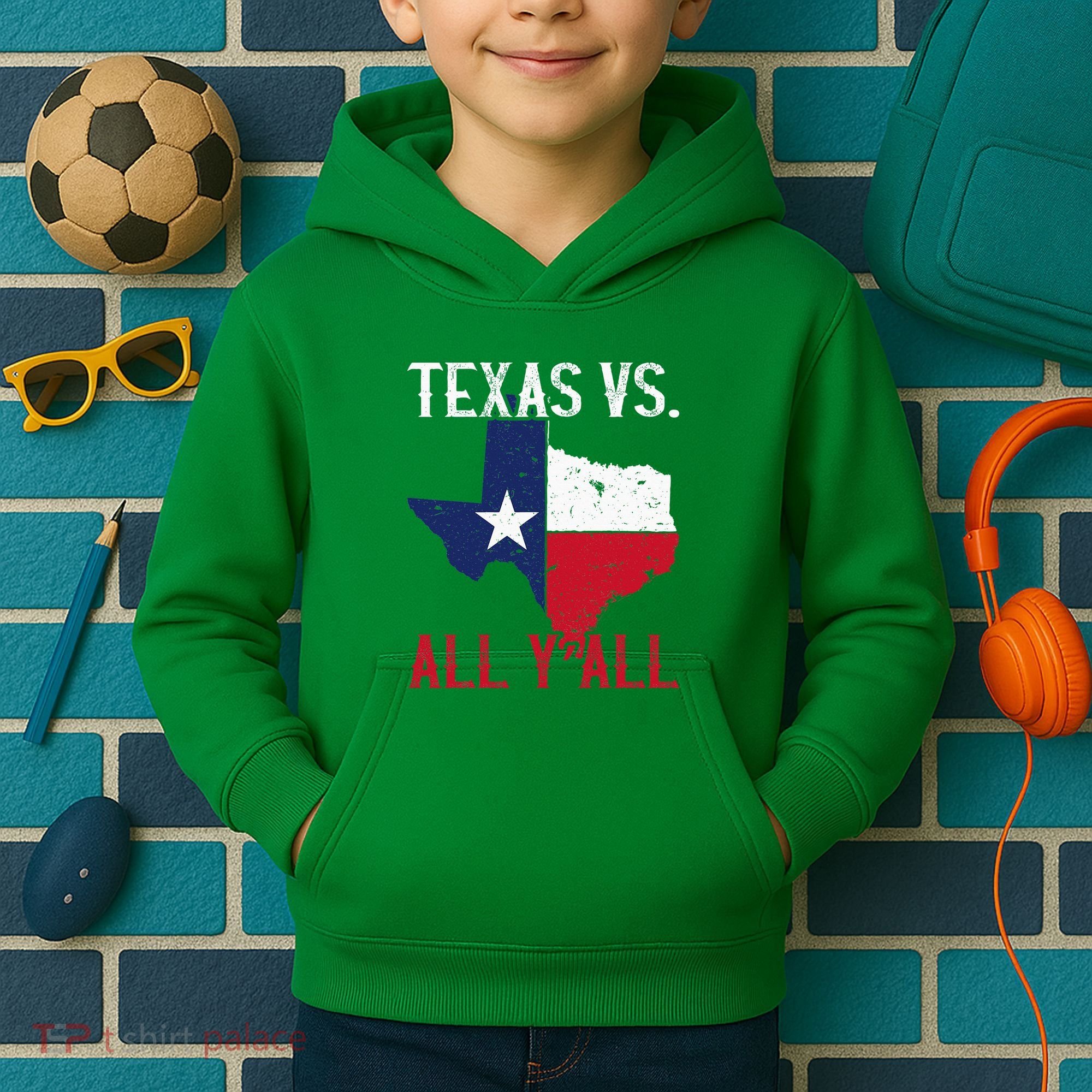 Texas Pride Home State Texas Vs. All YAll Kids Hoodie