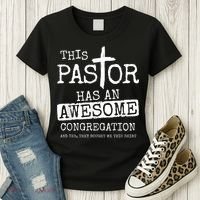 This Pastor Has An Awesome Congregation Women's T-Shirt thumb 3