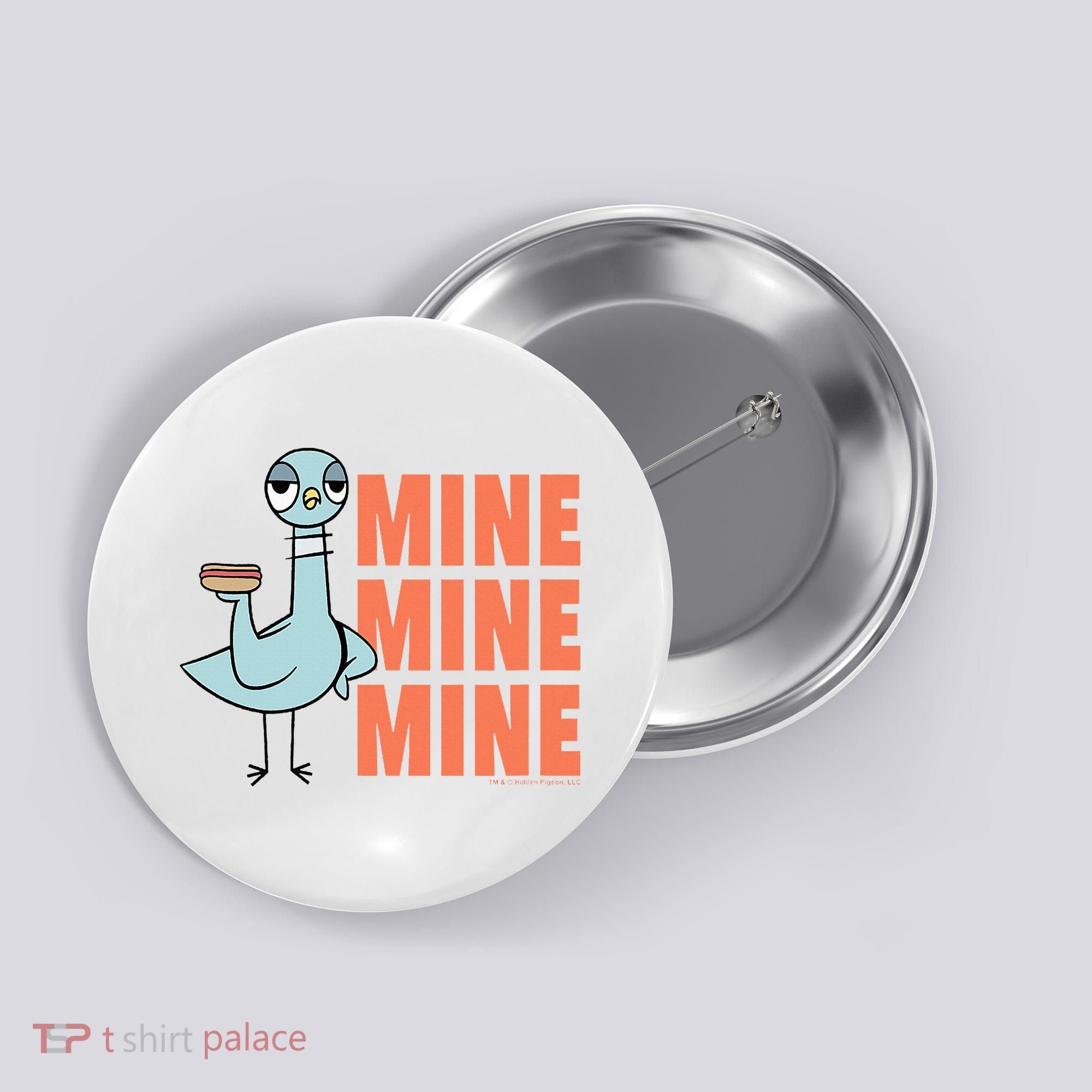 The Pigeon Hot Dogs Button