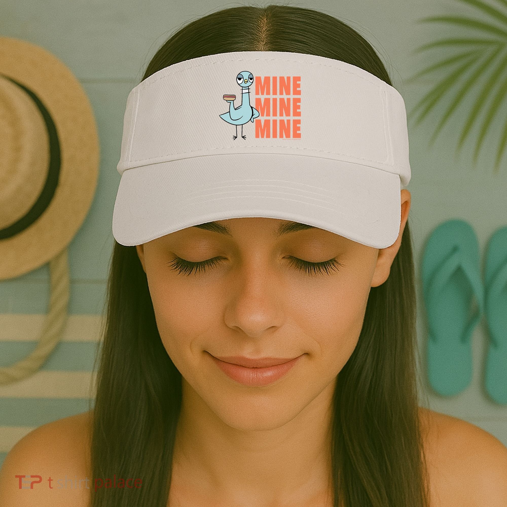 The Pigeon Hot Dogs Visor