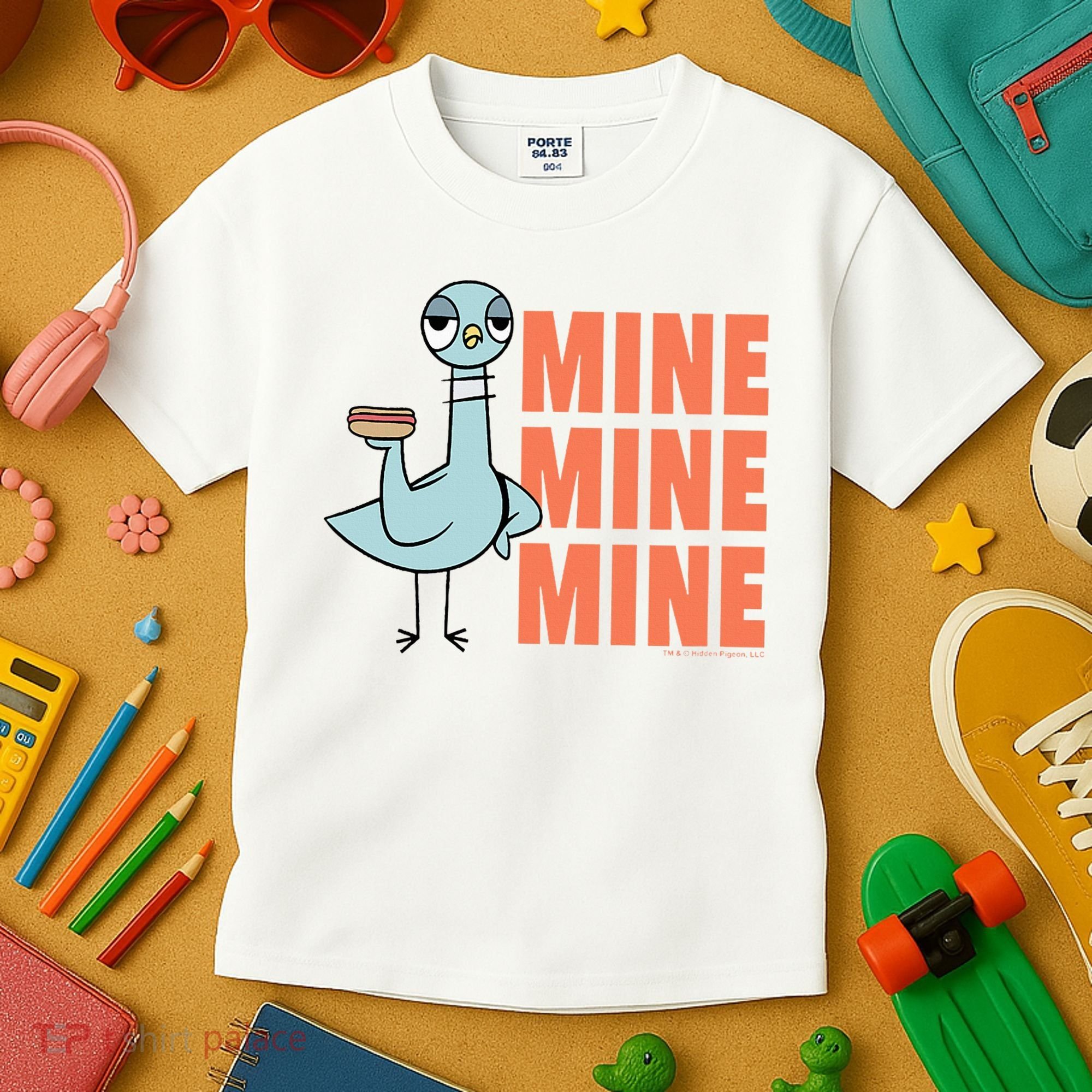 The Pigeon Hot Dogs Kids T-Shirt