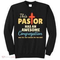 This Pastor Has An Awesome Congregation Preacher Sweatshirt thumb 0