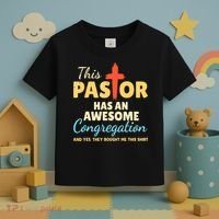 This Pastor Has An Awesome Congregation Preacher Toddler T-Shirt thumb 3