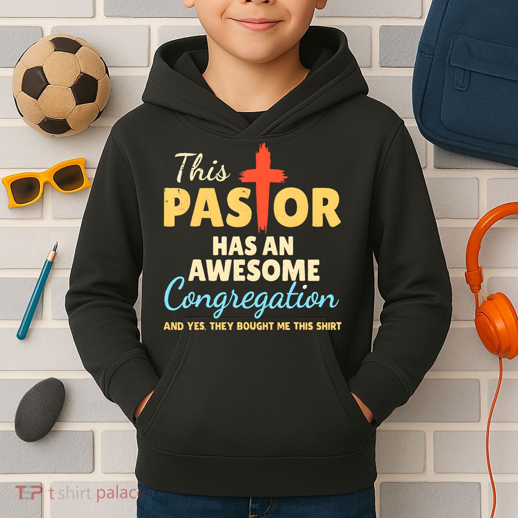 This Pastor Has An Awesome Congregation Preacher Kids Hoodie