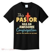 This Pastor Has An Awesome Congregation Preacher Kids T-Shirt thumb 0