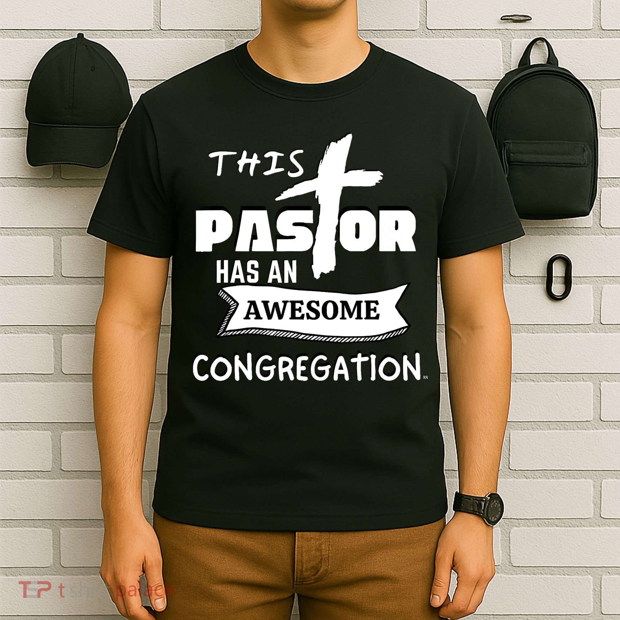 THIS PASTOR HAS AN AWESOME CONGREGATION Pastor Gift T-Shirt