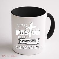 THIS PASTOR HAS AN AWESOME CONGREGATION Pastor Gift Coffee Mug thumb 1