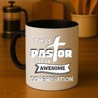 THIS PASTOR HAS AN AWESOME CONGREGATION Pastor Gift Coffee Mug thumb 4