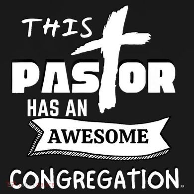 THIS PASTOR HAS AN AWESOME CONGREGATION Pastor Gift Drawstring Bag