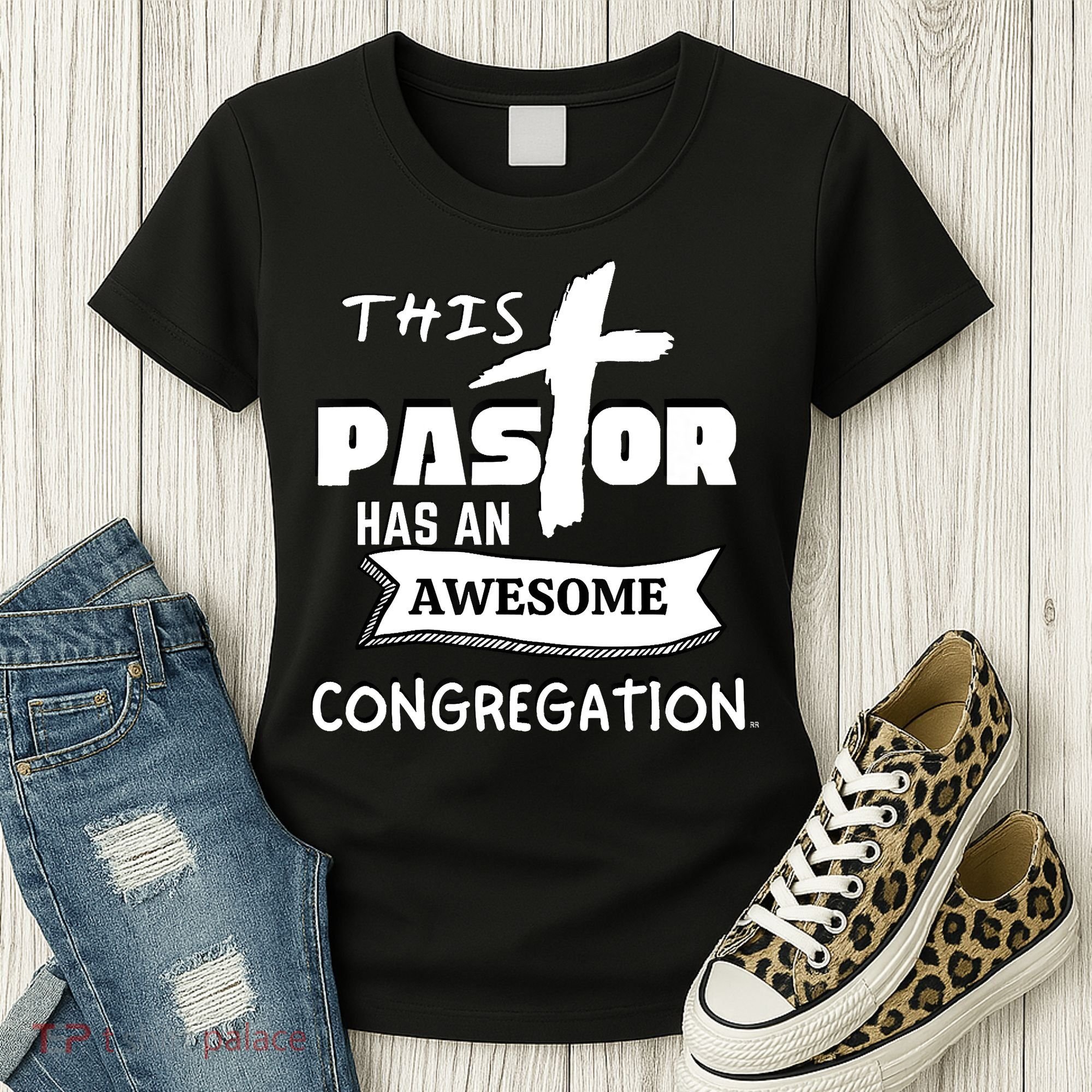 THIS PASTOR HAS AN AWESOME CONGREGATION Pastor Gift Women's T-Shirt