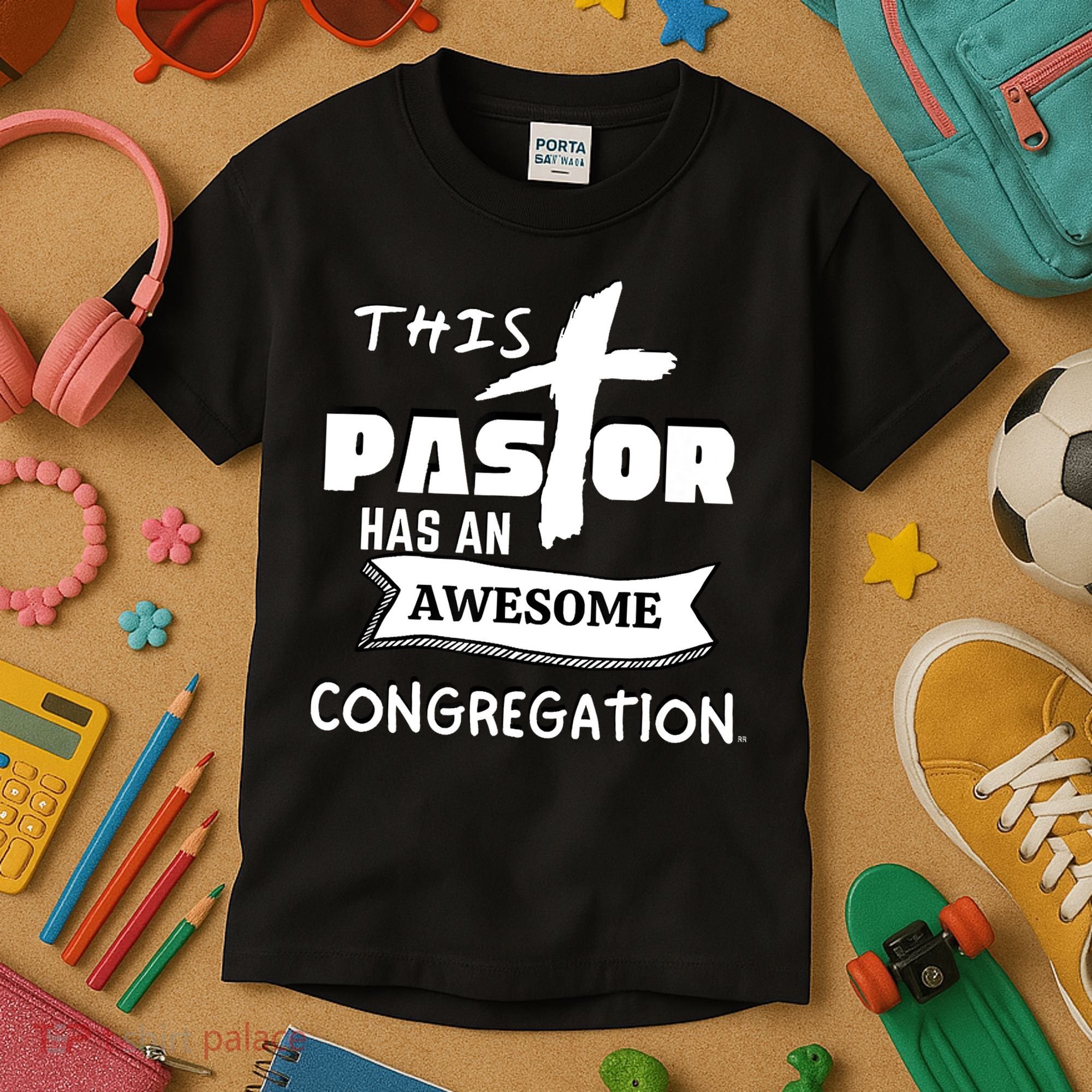 THIS PASTOR HAS AN AWESOME CONGREGATION Pastor Gift Kids T-Shirt