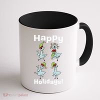 The Pigeon Happy Holidays Christmas Pigeon Coffee Mug thumb 1
