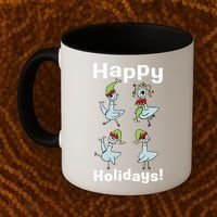 The Pigeon Happy Holidays Christmas Pigeon Coffee Mug thumb 2