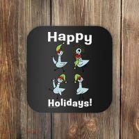 The Pigeon Happy Holidays Christmas Pigeon Coaster thumb 0