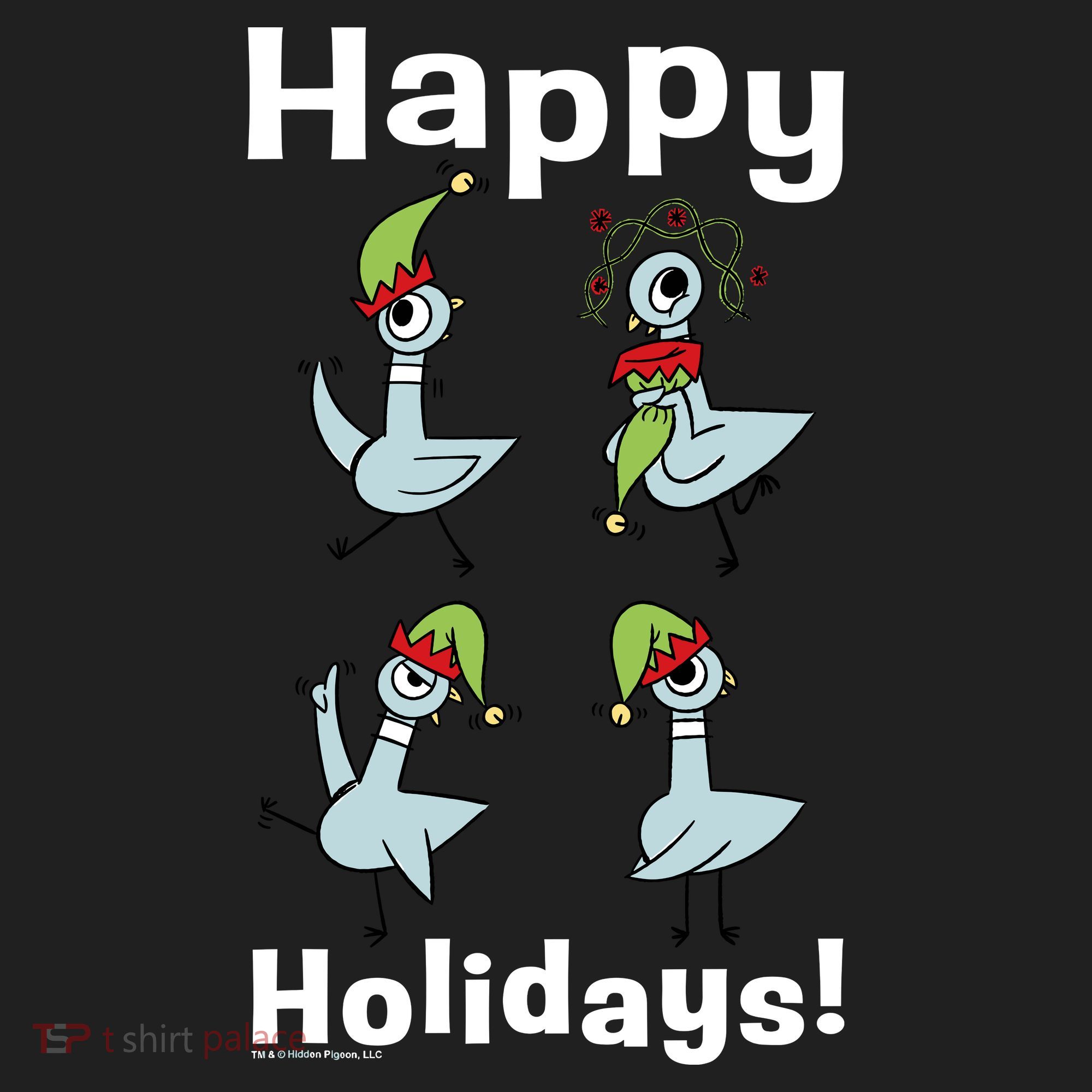 The Pigeon Happy Holidays Christmas Pigeon Tumbler