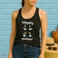 The Pigeon Happy Holidays Christmas Pigeon Women's Tank Top thumb 2