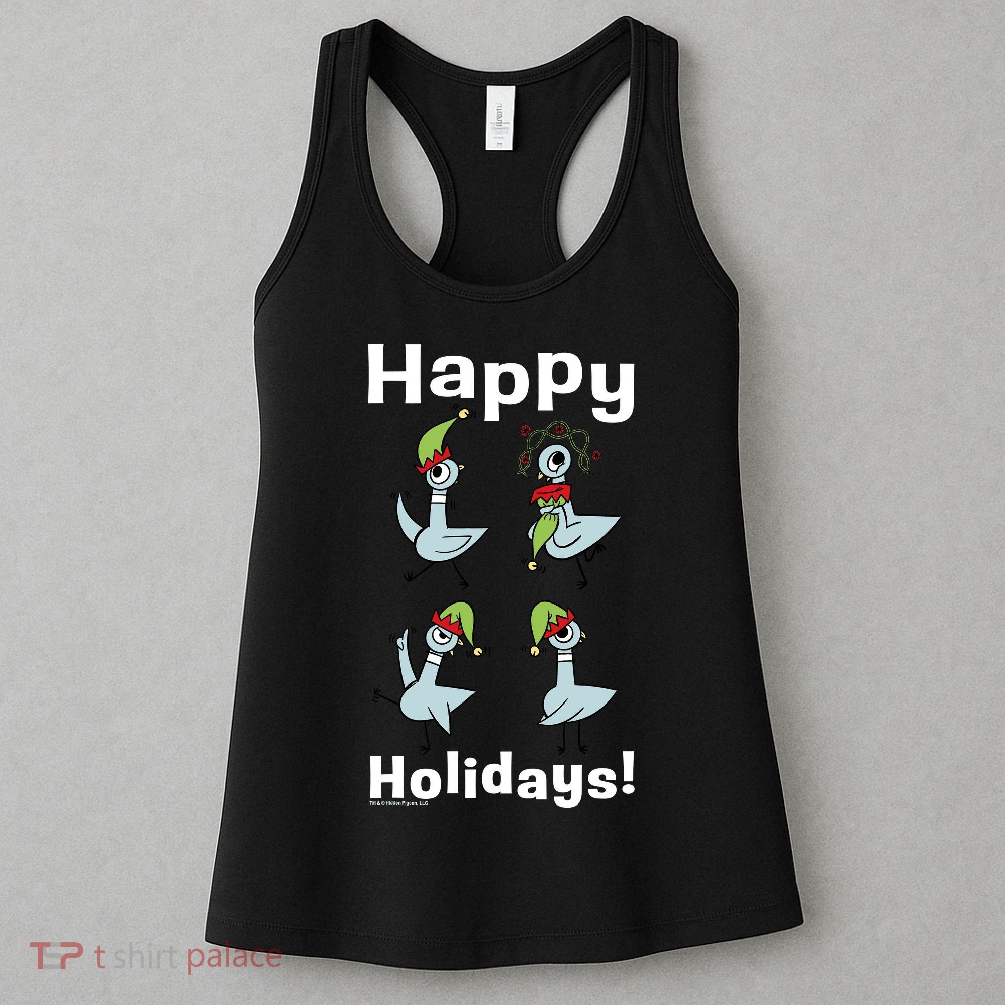 The Pigeon Happy Holidays Christmas Pigeon Women's Tank Top