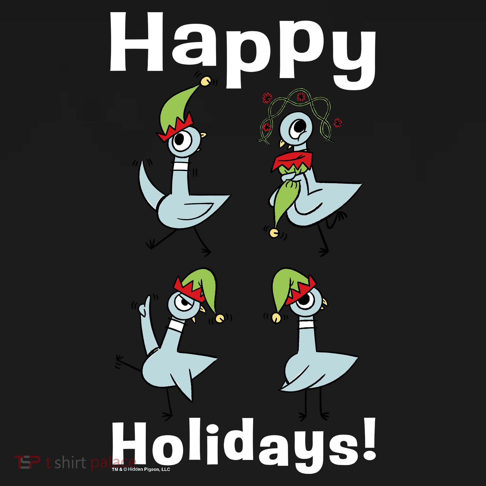 The Pigeon Happy Holidays Christmas Pigeon Women's Tank Top