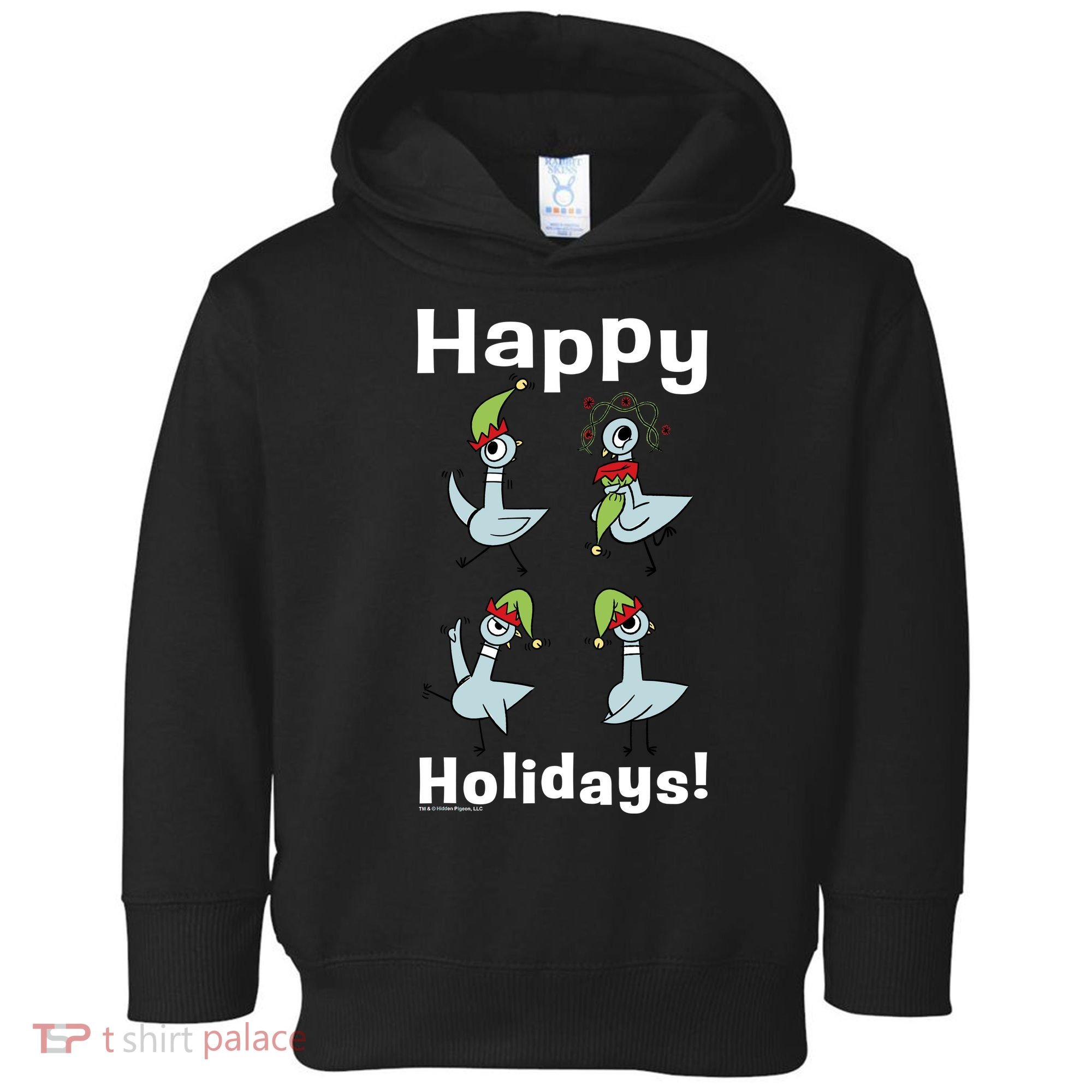 The Pigeon Happy Holidays Christmas Pigeon Toddler Hoodie